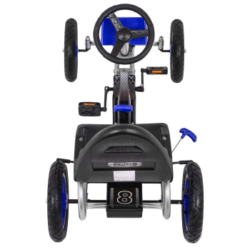 Gokart Full Ahead AIR na pedały dla dzieci 3+ Niebieski + Regulacja siedziska + Pompowane koła + Hamulec ręczny